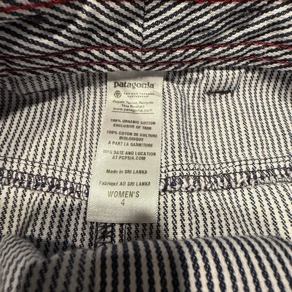 Patagonia Denim Blue and White Striped Pencil Skirt -Size 4 - Picture 3 of 6